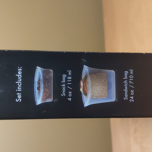 Zip top Silicone Teal free standing sandwich and snack bags - Picture 6 of 8